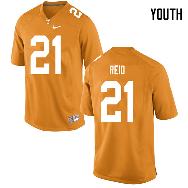 Youth #21 Shanon Reid Tennessee Volunteers College Football Jerseys Sale-Orange